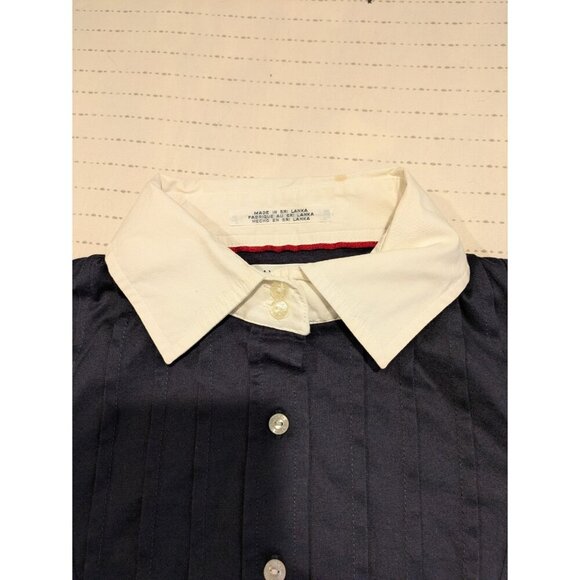 Tommy Hilfiger women's polo, white and blue Size S/P Preppy - Picture 4 of 8